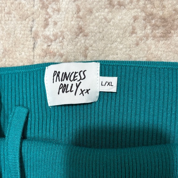 Princess Polly Teal Cutout Halter Mini Dress - Picture 2 of 4